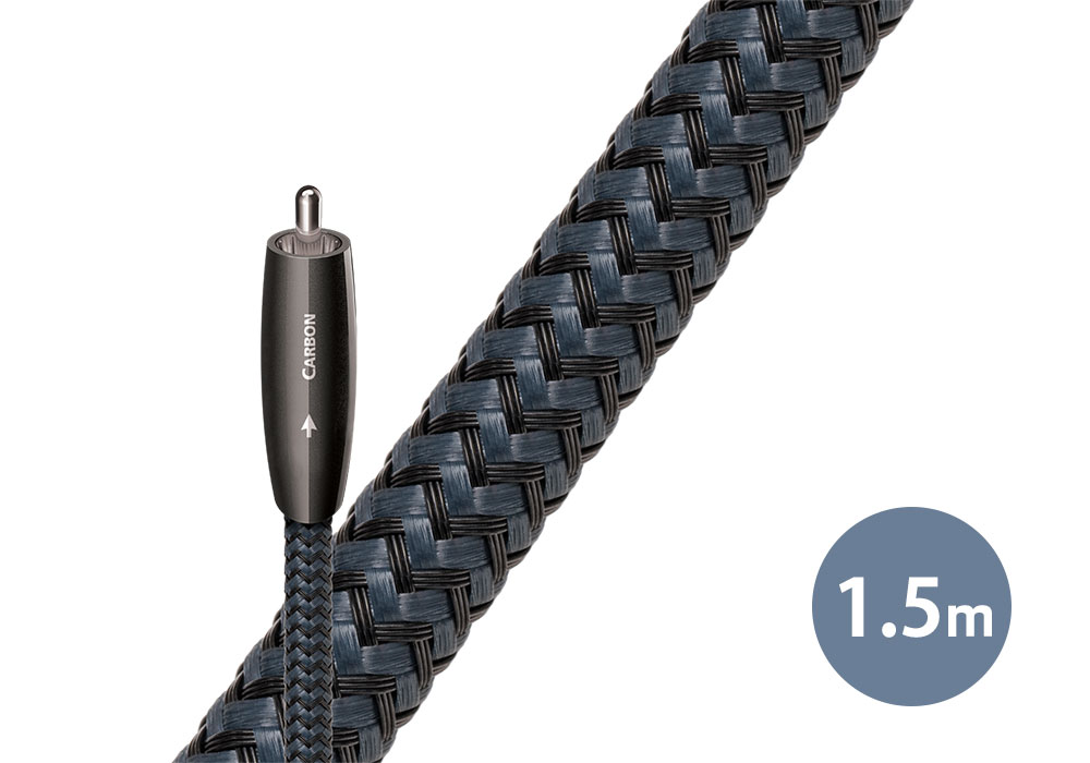 audioquest - Digital Coax Carbon/1.5m（DIG/CAR/1.5M）（1本・同軸デジタルケーブル・両端RCA）【在庫有り即納】