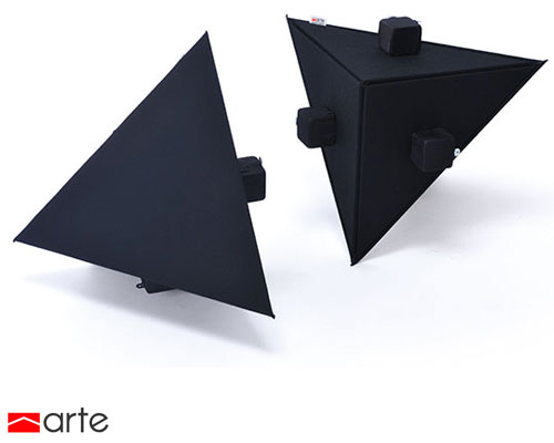 【送料無料】 arte　TE-BK　ブラック　black ペア　2個セット アルテ　TEBK Tetra　テトラ 調音材　音響拡散パネル　天井のコーナーの音響パネル コーナー用拡散吸音ハイブリッドパネル 41,828円