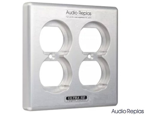 【送料無料】CPP-4SZ/S 4個口Audio Replas オーディオリプラスCPP4SZSスリムローノイズ仕様コンセントプレート Concentric Plate|オーディオのだや