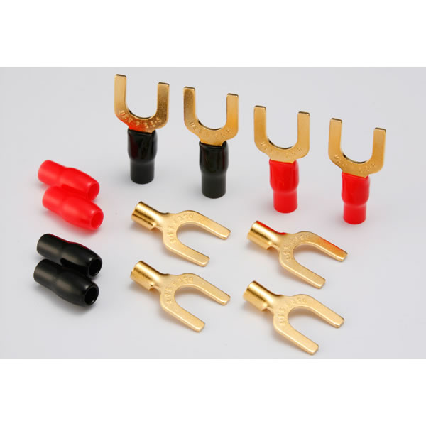 【ノンパッケージ品・50個プロパック・赤黒スリーブ付】ORB　HL-Yliプロパック50+スリーブセット（内径8mm・金メッキYラグ・50個1組）　オーブ　HLYLIPROPACK50