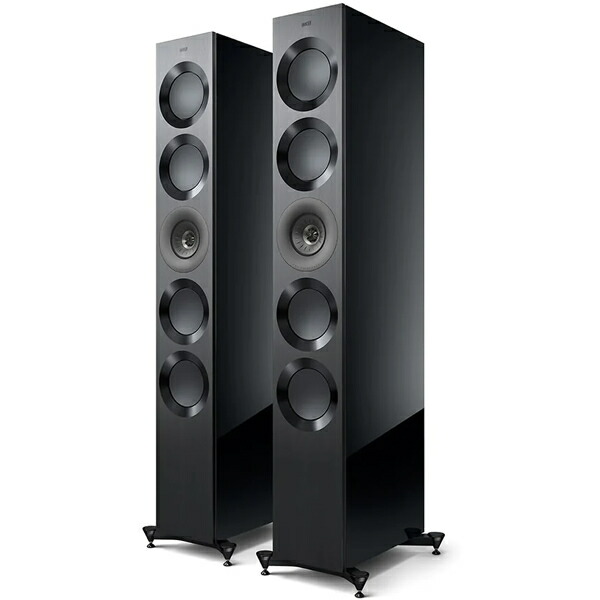 【納期情報：受注生産品お問い合わせください】【特殊配送指定商品】KEF　Reference5 Meta/HBG（ハイグロスブラック/グレー・2本1組）　スピーカー