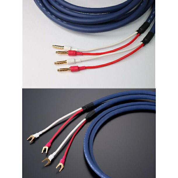 TIGLON　MS-DR20SP-AD-2.5/2.5m/BY アンプ側バナナ/SP側Y端子仕様（2本1組） Azure Dragon スピーカーケーブル