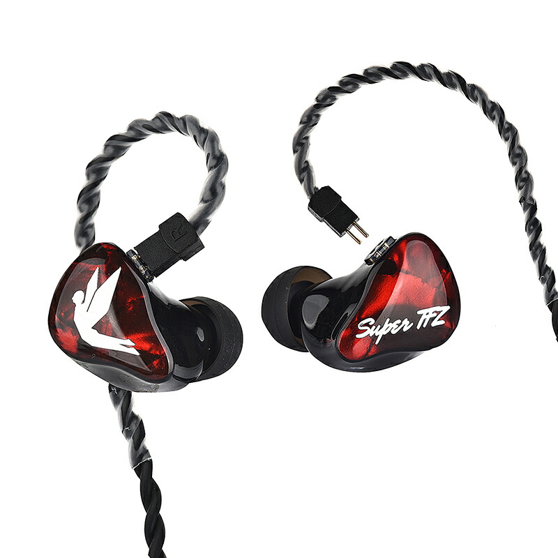 SUPERTFZ FORCE 1C カナル型 イヤホン ケーブル長1.2m 28g 【ブラック / ホワイト / ブルー / レッド / ピンク /イエロー / パープル カラーお選びください】
