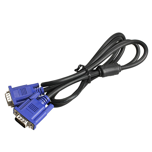 【中古】VGA ケーブルまとめ売り45個 1.8m or 1.5m VGAケーブル ミニD-sub 15pin ノイズ抑制 フェライトコア