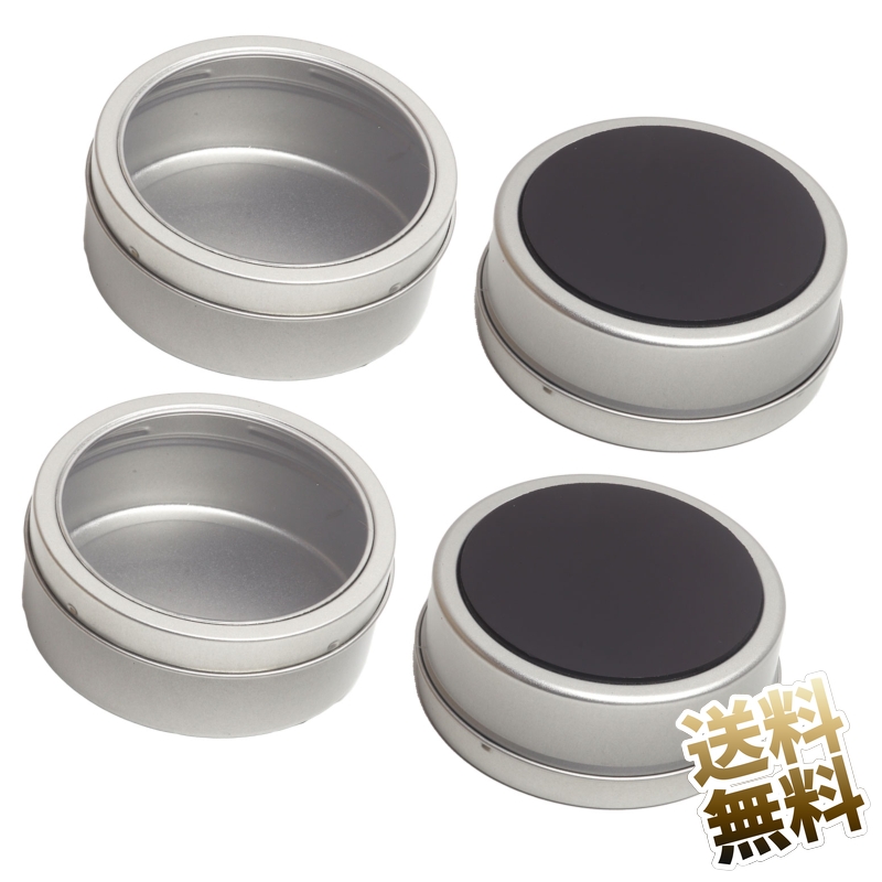 楽天市場】ティンケース(透明ふた付アルミ丸缶） 52×25mm 大