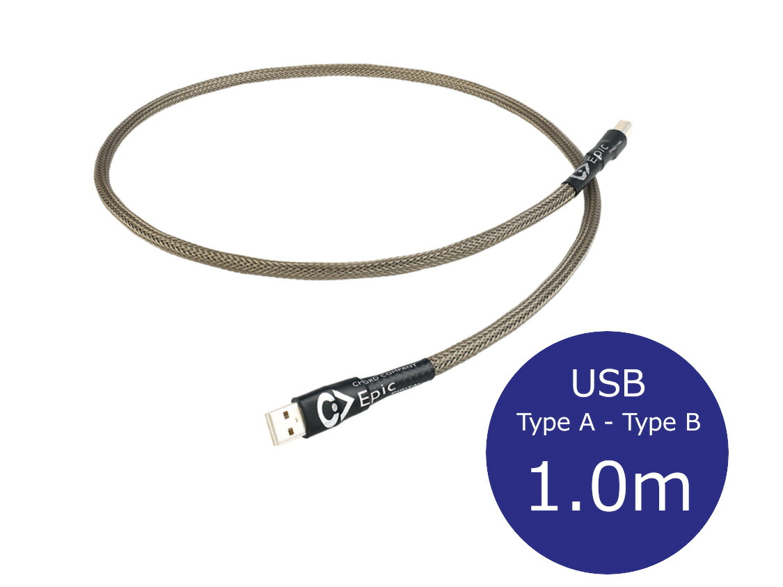 THE CHORD COMPANY ザ・コード・カンパニー Epic USB USB有線テレビ (TypeA→TypeB/1.0m/1本)［国内定め事代わりになる店品］
