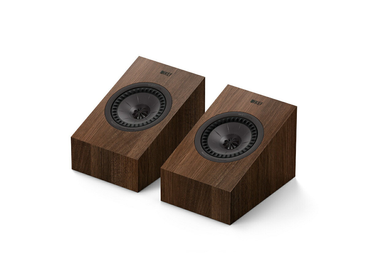 KEF ケーイーエフ Q8 Meta Walnut Dolby Atmosサラウンドスピーカー（ウォールナット/ペア）［国内正規代理店品］