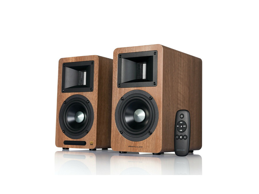 AIRPULSE エアパルス A80 ウォールナット（ペア） Bluetooth対応アクティブ・スピーカー [国内正規代理店品]｜オーディオユニオン店