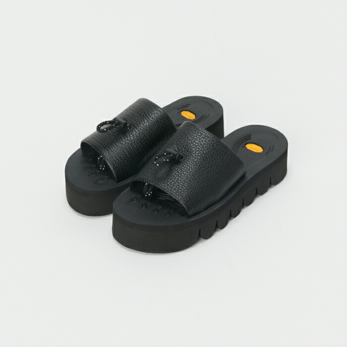 Hender Scheme ブラックスライドサンダル 箱付き Hender Scheme / cord slide (Black)