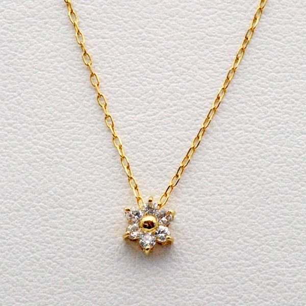 K18イエロー ゴールド ダイヤモンド ペンダントネックレス｜ジュエリー August Moon 28,600円