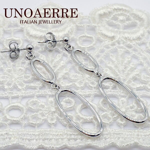 ウノアエレ【UNOAERRE】K18ホワイトゴールド ピアス 26221#2560|ジュエリー August Moon