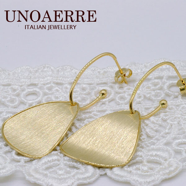 ウノアエレ【UNOAERRE】 K18YGイエローゴールド ピアス 27746#2577