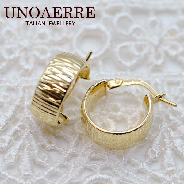 楽天市場】☆ウノアエレ【UNOAERRE】K18イエローゴールド フープ