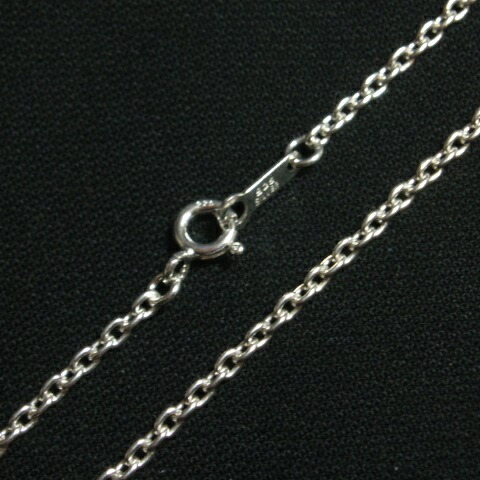 [IA001]Silver925(純銀) シルバーネックレスチェーン40cm(線径0.60mm) アズキチェーン｜ビーズ・パーツ・手芸総合店アウラ