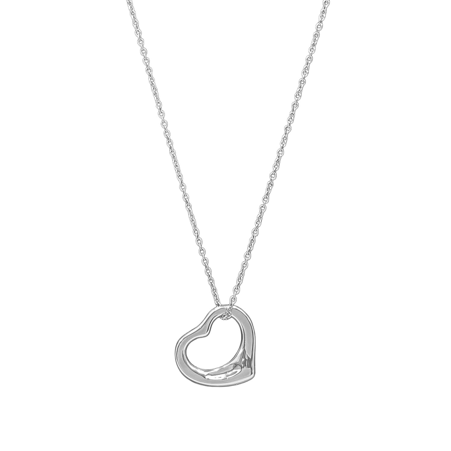 Tiffany&Co. ティファニー オープンハート 16MM ネックレス ペンダント エルサペレッティ SV925 新品仕上済 KA-014 【中古】
