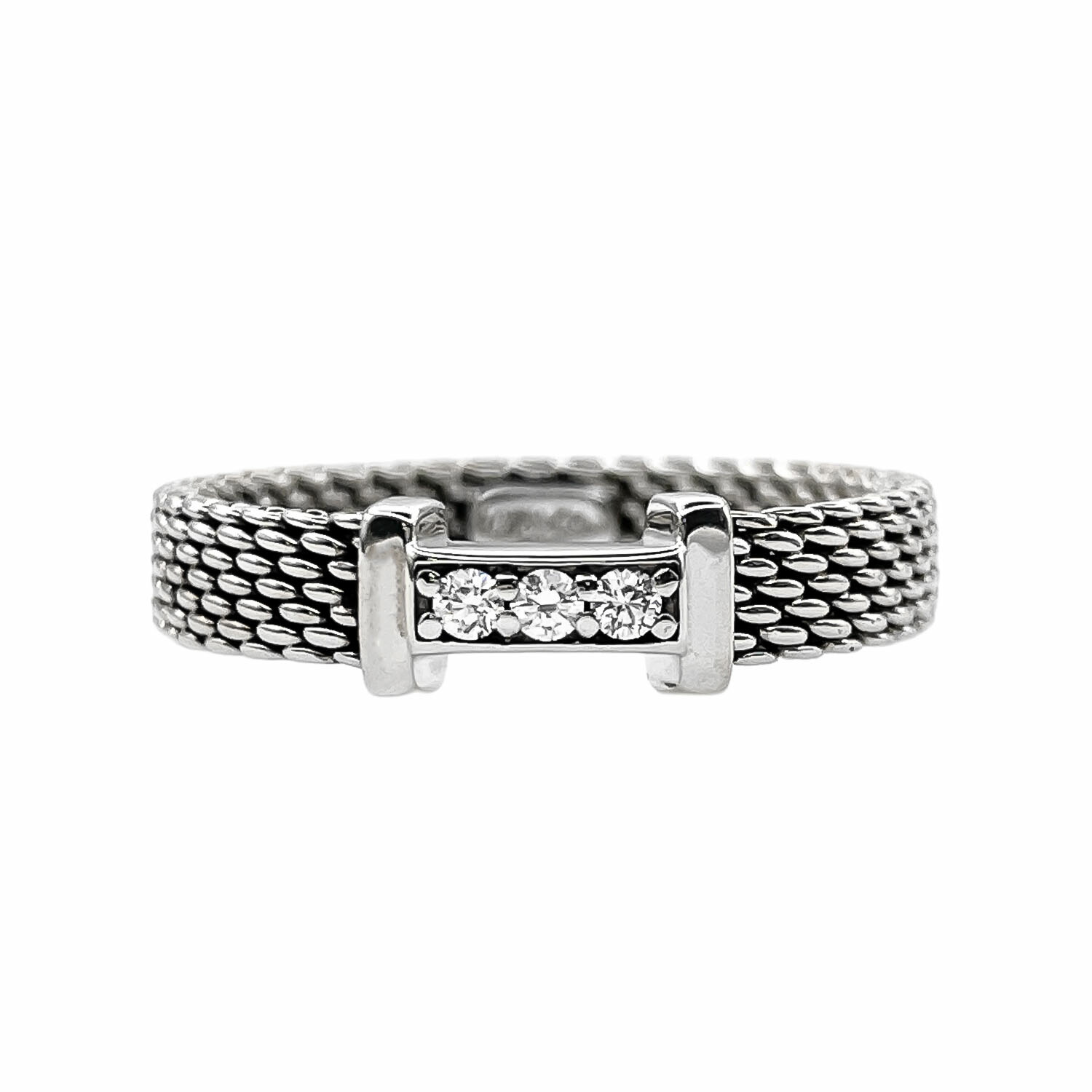 楽天市場】ティファニー サマセットメッシュ 3P ダイヤモンド リング