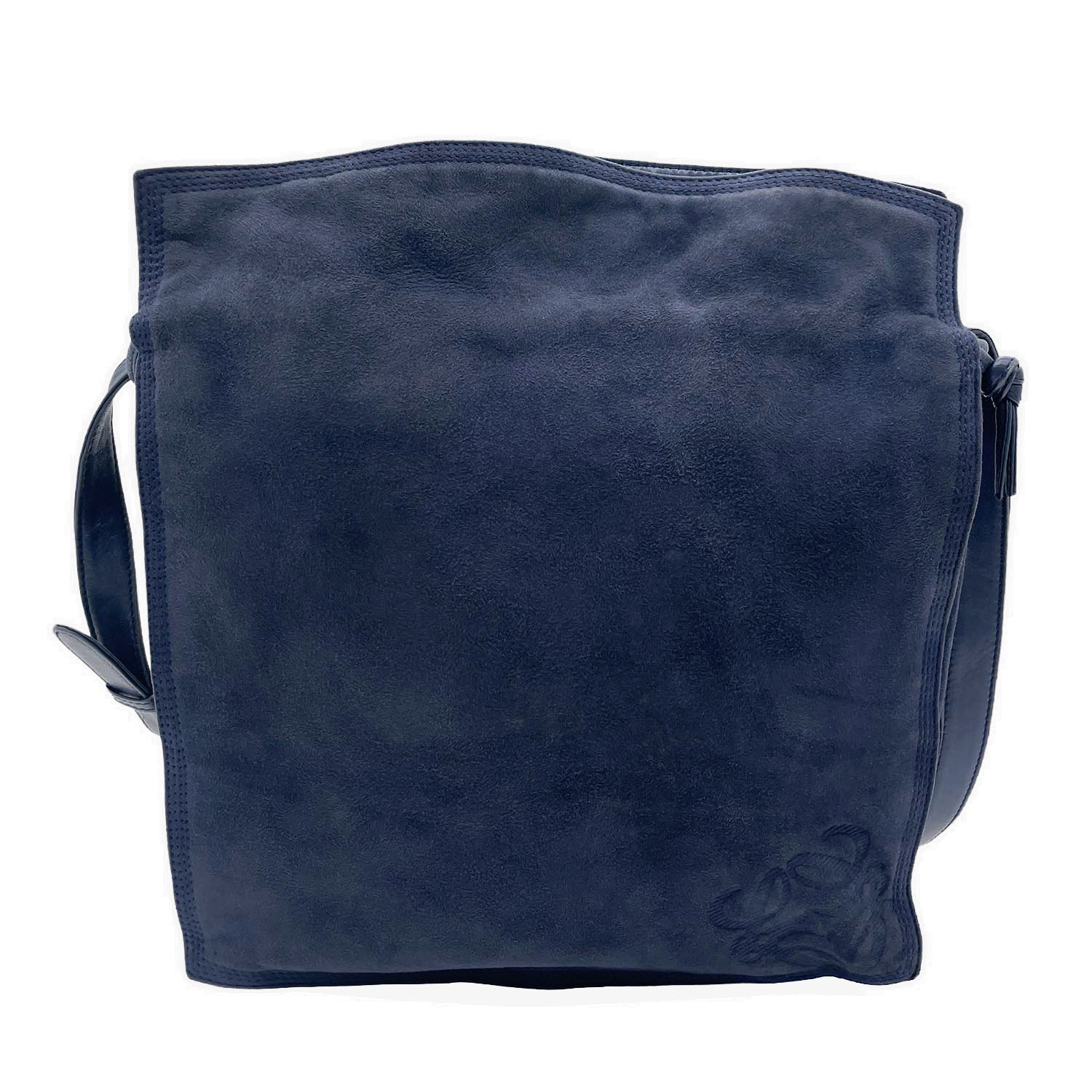 LOEWE ロエベ 巾着 ショルダーバッグ アナグラム ディアスキン オールド ヴィンテージ KB-009 【中古】