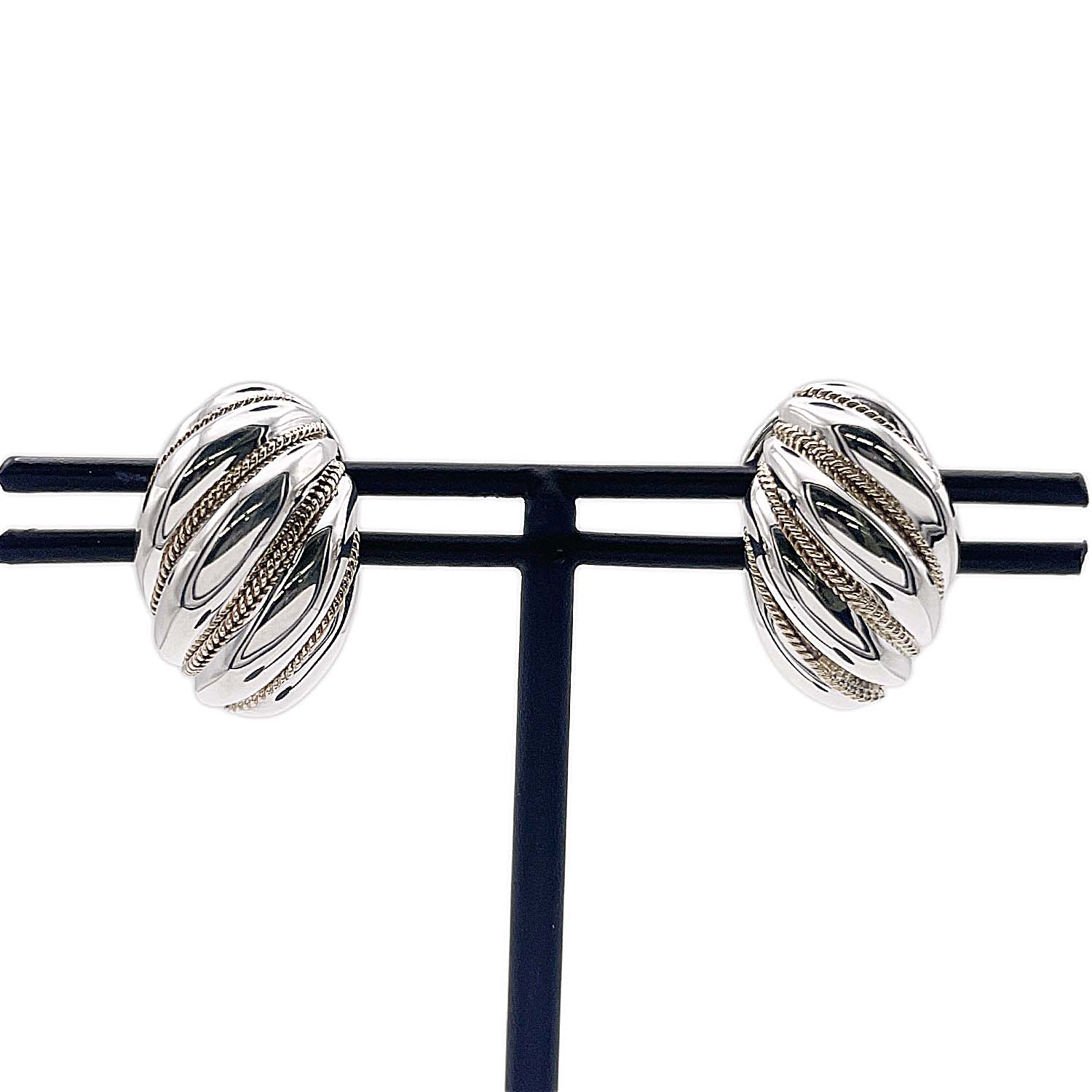 Tiffany&Co. ティファニー ヴィンテージ イヤリング SV925 K14 コンビ 新品仕上済 KA-056 【中古】