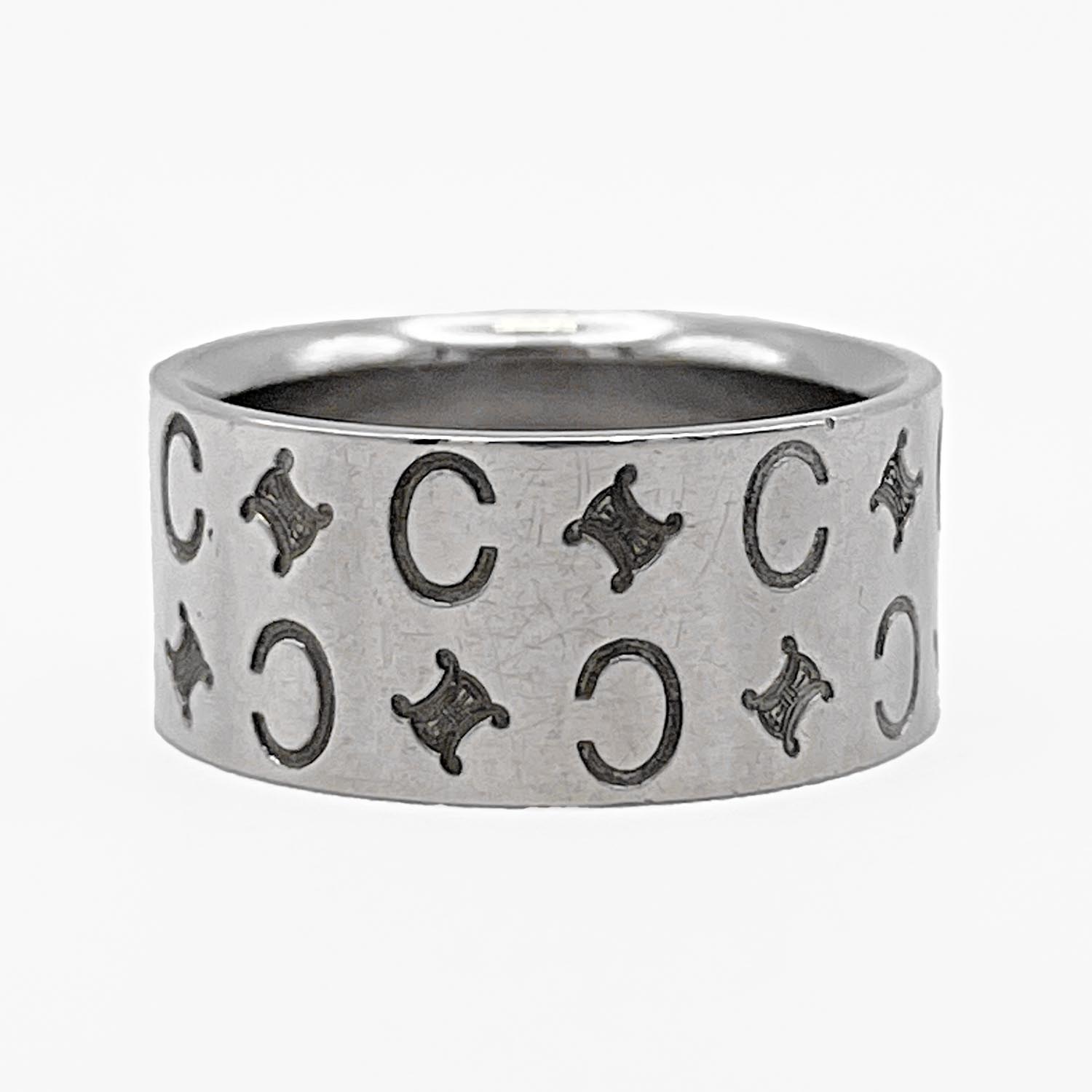 レア品 CELINE セリーヌ リング SV 925 11号 マカダム シルバー レア品 CELINE セリーヌ リング SV 925 11号 マカダム シルバー