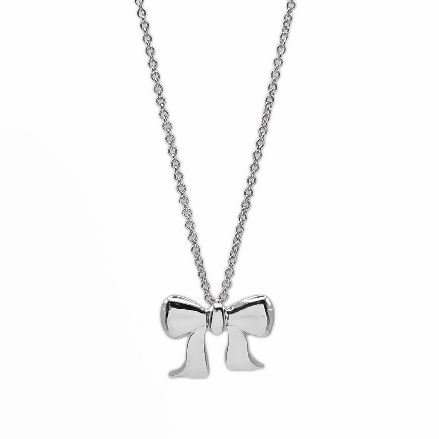 楽天市場】ティファニー ボウ リボン ネックレス シルバー レディース