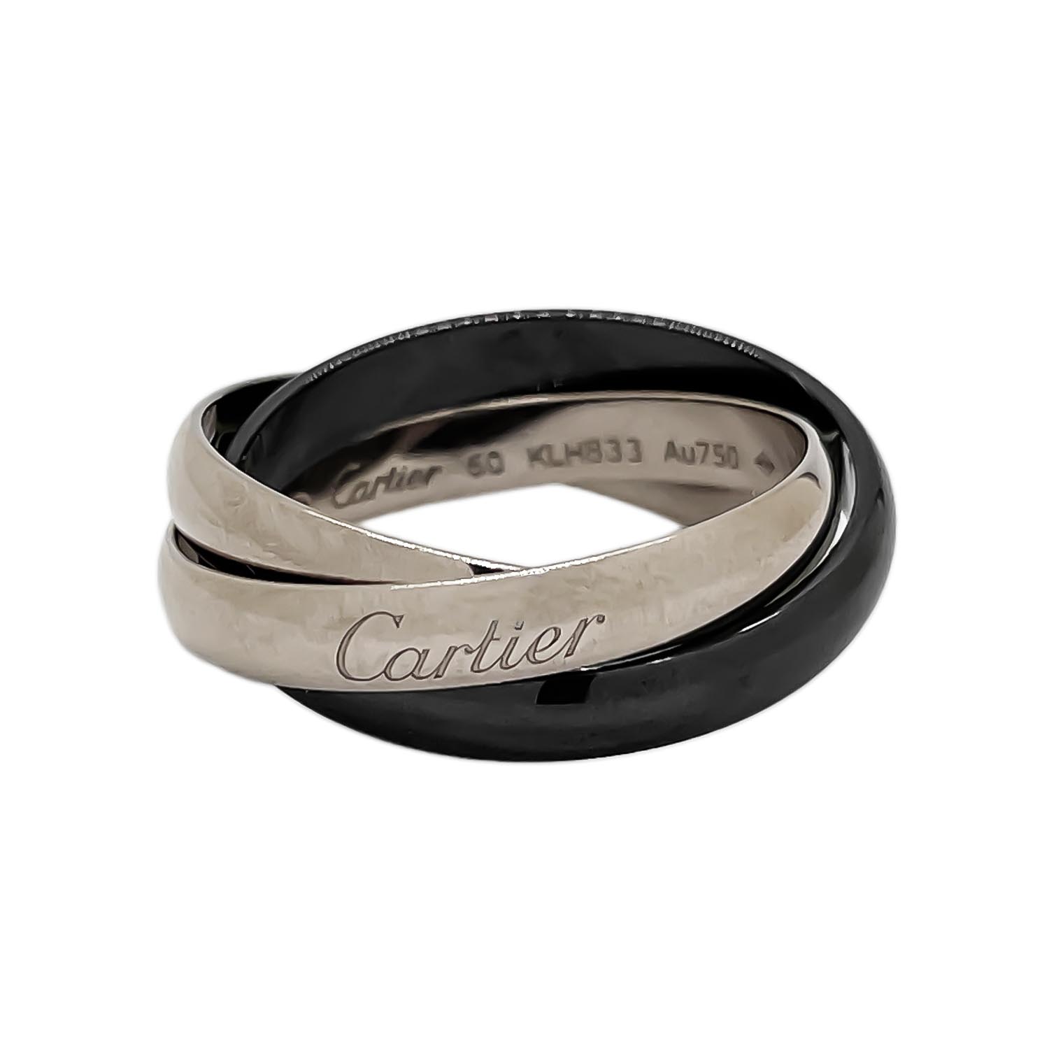 cartier トリニティブラックセラミックＭＭ３連リングＫ１８ホワイトゴールド 楽天市場】【ジュエリー】【新品仕上げ済】Cartier カルティエ