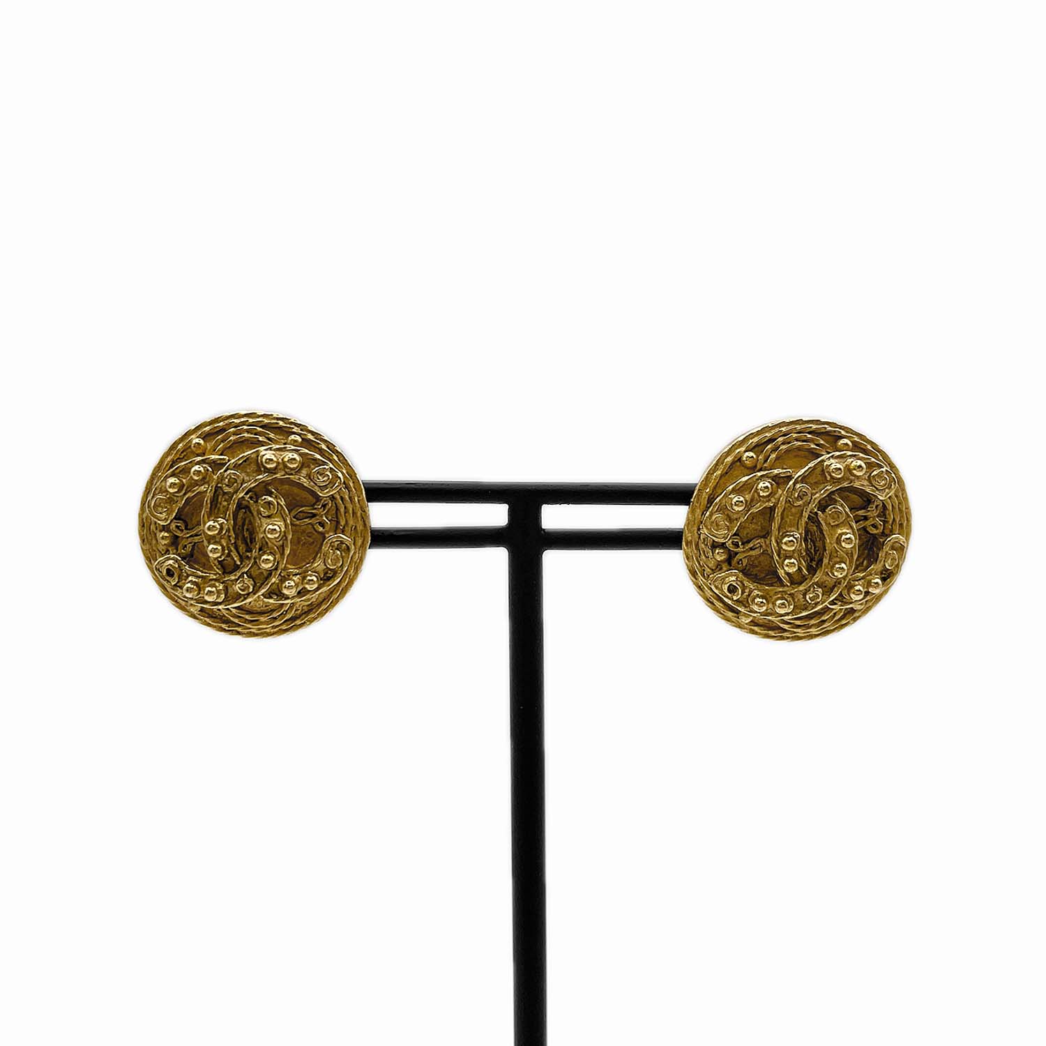 CHANEL シャネル ココマーク イヤリング ラウンド 04A ヴィンテージ 【中古】