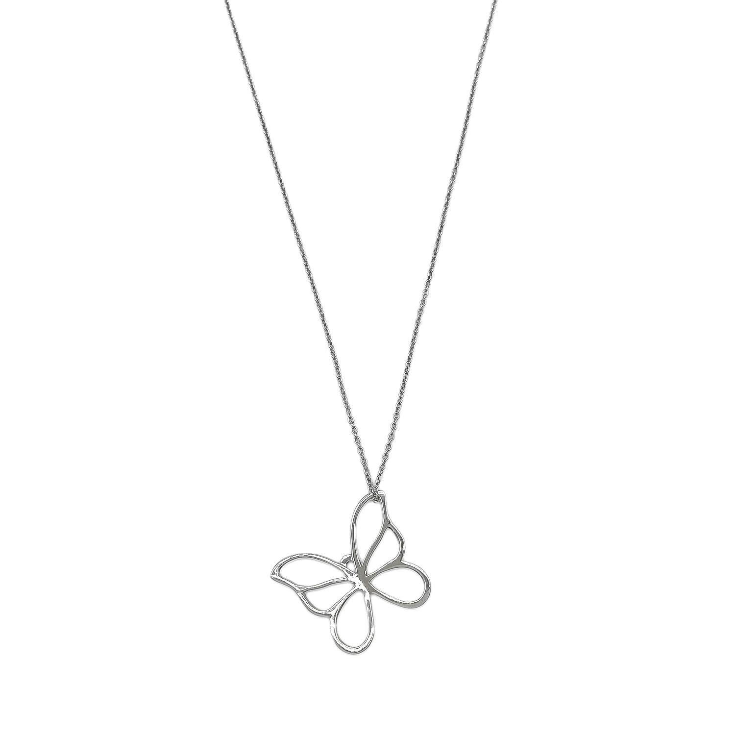 Tiffany&Co. ティファニー バタフライ ネックレス ペンダント ちょうちょ 蝶 SV925 新品仕上済 【中古】