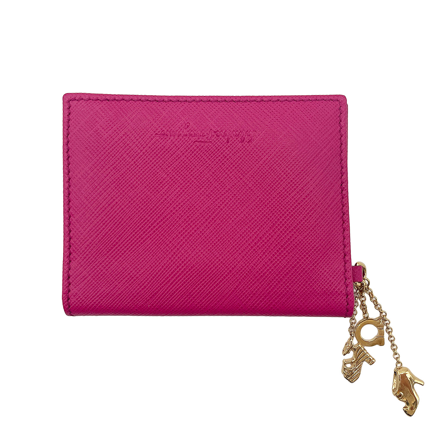 [夏限定SALE]Salvatore Ferragamo フェラガモ パスケース カードケース 名刺入れ 定期入れ チャーム付き 【中古】｜AURENE店