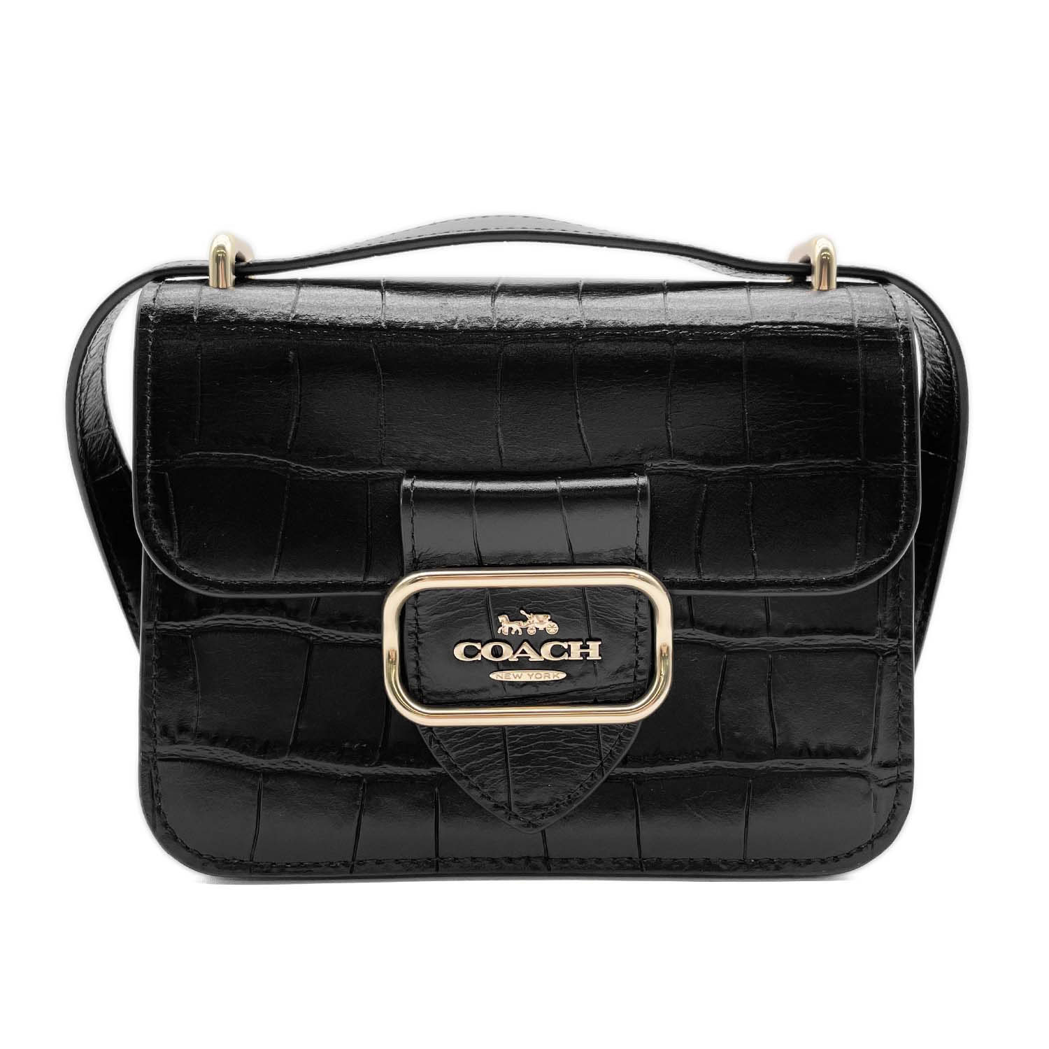 [夏限定SALE]COACH コーチ ショルダーバッグ モーガン CN313 型押しレザー フラップ 【中古】｜AURENE店