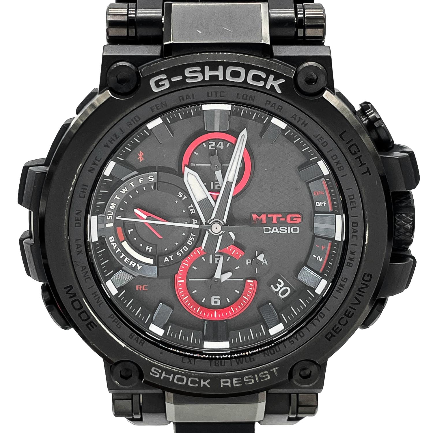 CASIO カシオ G-SHOCK 腕時計 MTG-B1000B-1AJF ソーラー電波時計 メンズ 【中古】｜AURENE店