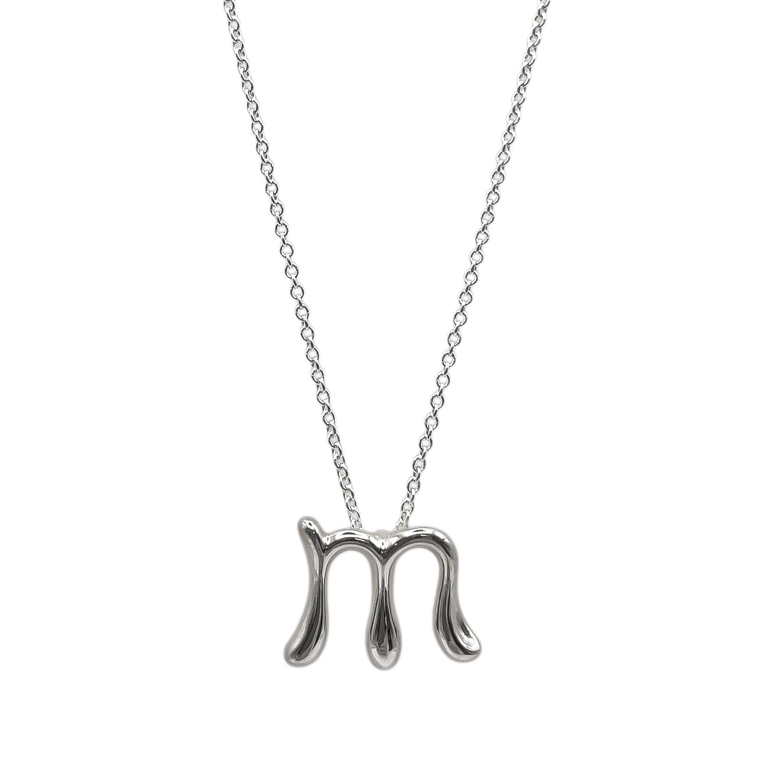 TIFFANY&Co. ティファニー レターM ネックレス イニシャル エルサペレッティ SV925 シルバー 新品仕上済 ユニセックス 【中古】