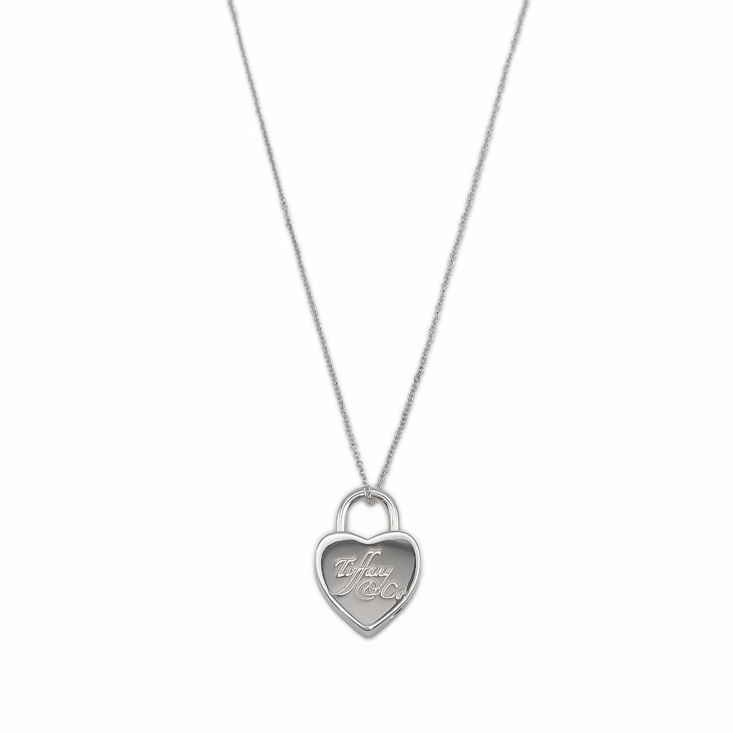 TIFFANY&Co. ティファニー ハートロック ノーツ ネックレス ペンダント SV925 シルバー 新品仕上済 レディース 【中古】｜AURENE店