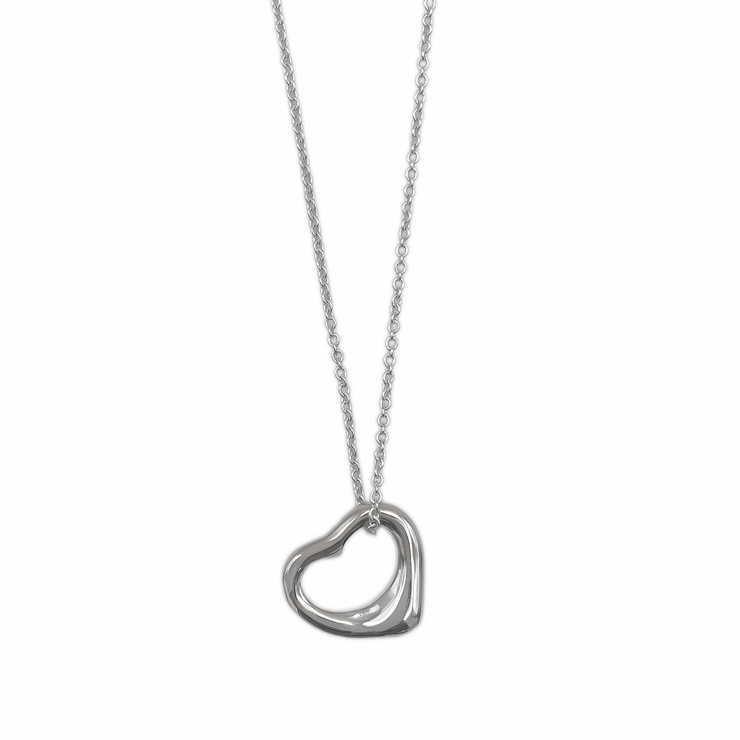 TIFFANY&Co. ティファニー オープンハート 16MM 現行モデル ネックレス ペンダント エルサペレッティ SV925 シルバー 新品仕上済 レディース 【中古】｜AURENE店 20,075円