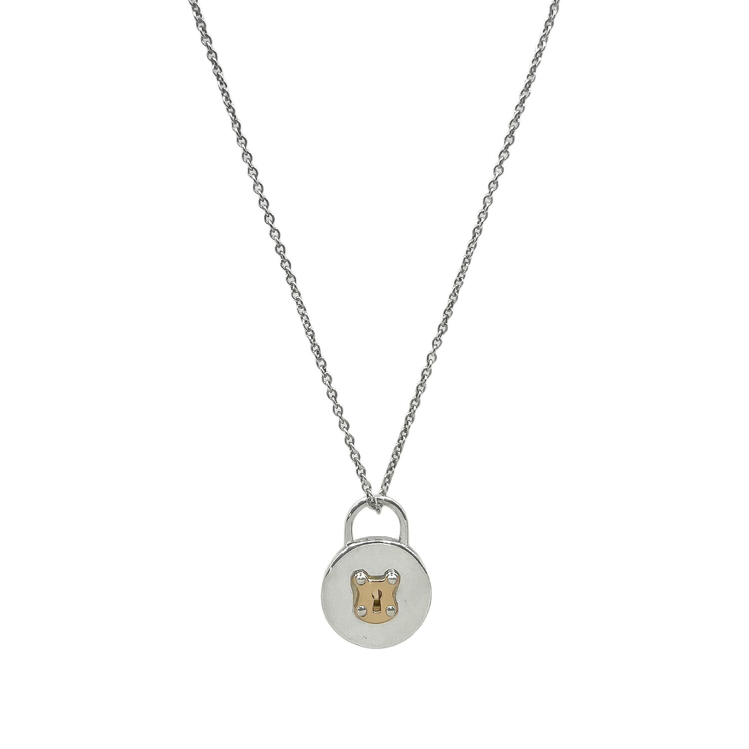 TIFFANY&Co. ティファニー ラウンドロック 鍵 コンビ ネックレス ペンダント SV925 シルバー 新品仕上済 レディース 【中古】｜AURENE店