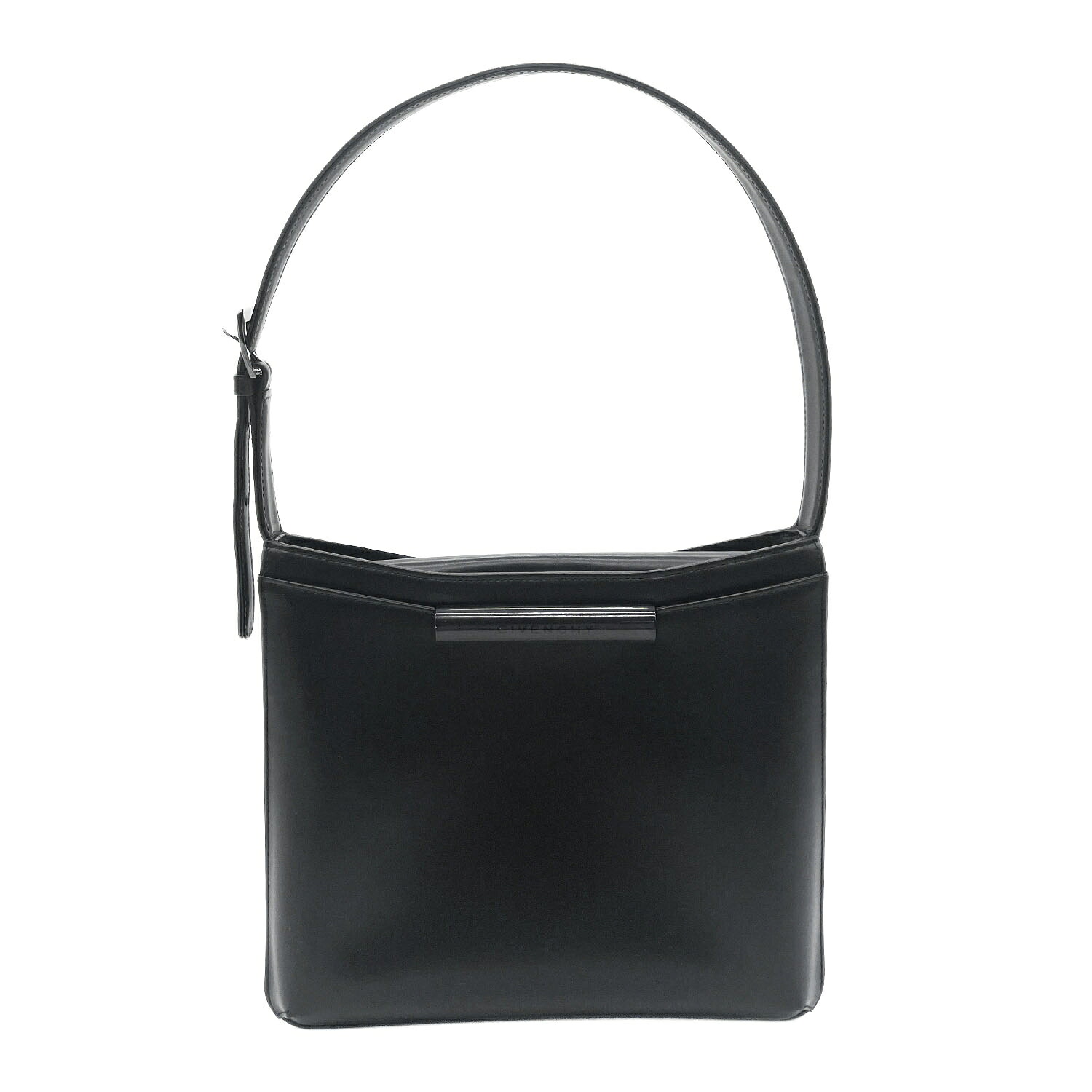 GIVENCHY ジバンシィ ロゴ ヴィンテージ ショルダーバッグ ワンショルダー ハンドバッグ レザー ブラック レディース 【中古】｜AURENE店