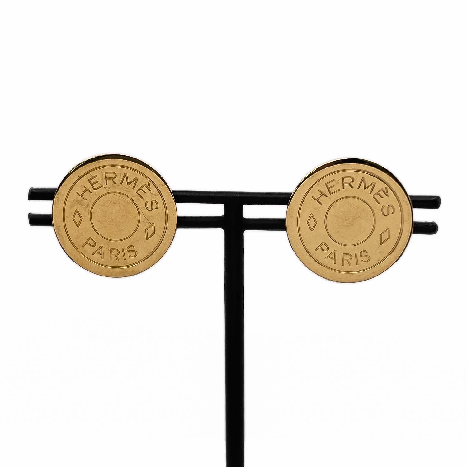 HERMES エルメス クルードセル イヤリング セリエ メタル ゴールド レディース 【中古】