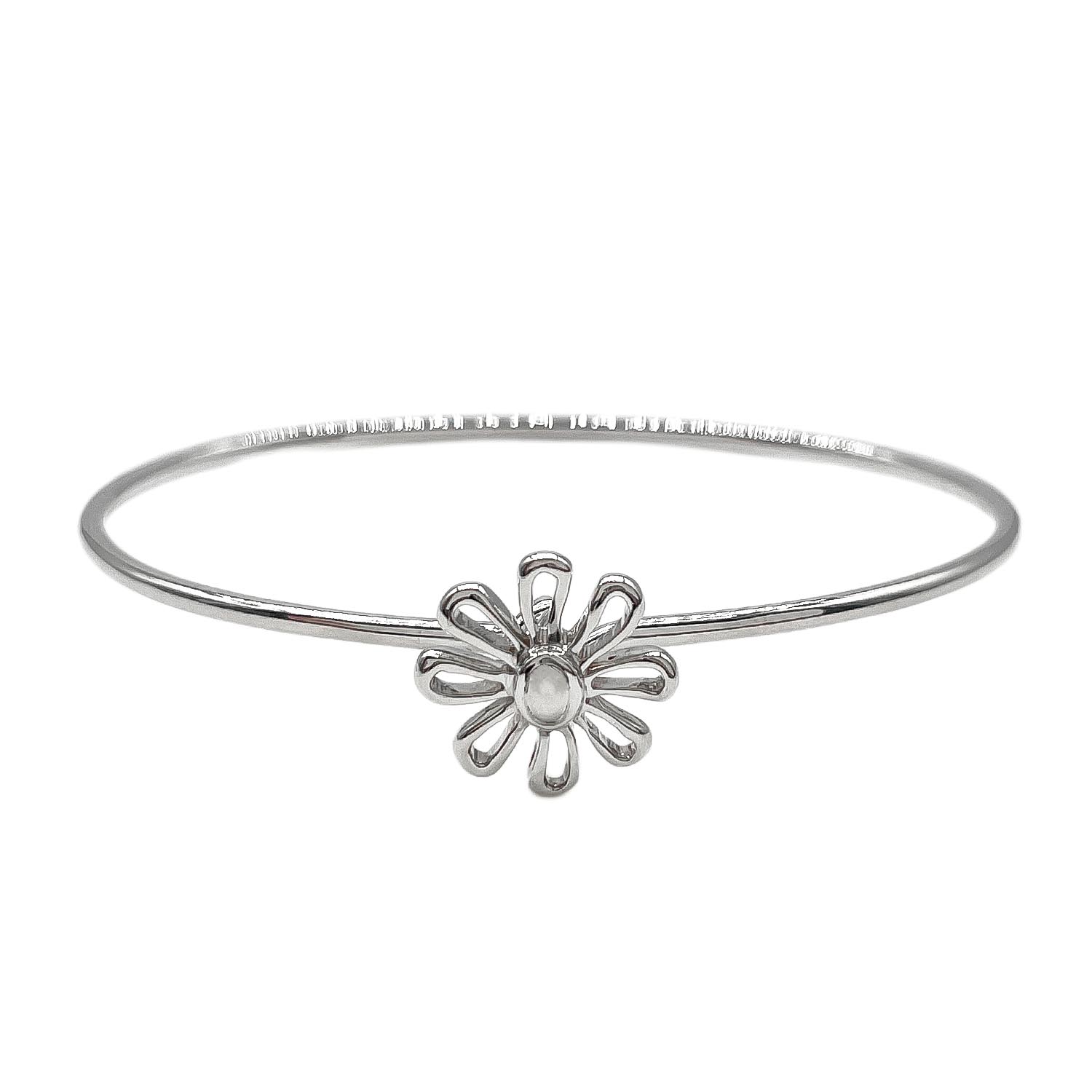 TIFFANY&Co. ティファニー デイジーフラワー ブレスレット バングル デイジーフラワー SV925 シルバー 新品仕上済 レディース 【中古】|AURENE店