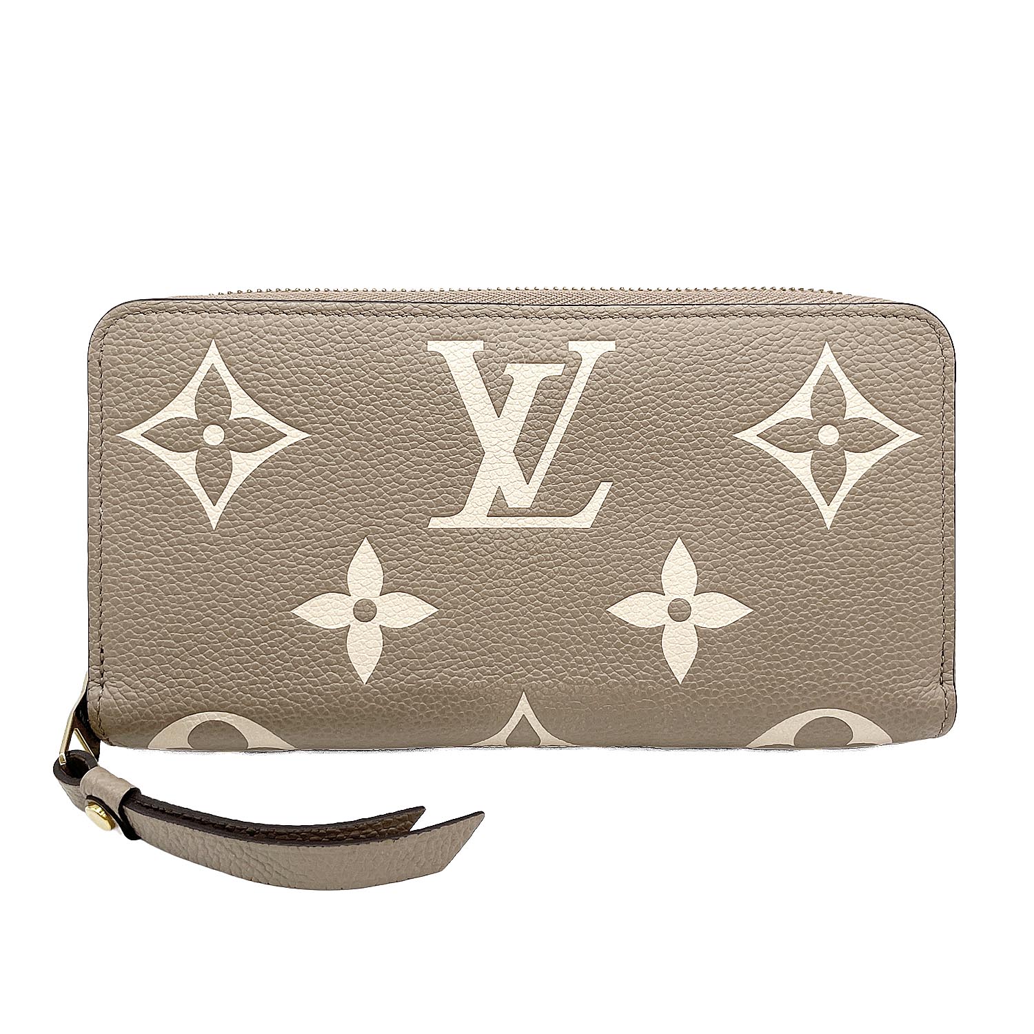 LOUIS VUITTON ルイ・ヴィトン ジッピーウォレット RFID 長財布 バイカラー モノグラムアンプラント M69794 レザー ベージュ レディース 【中古】｜AURENE店