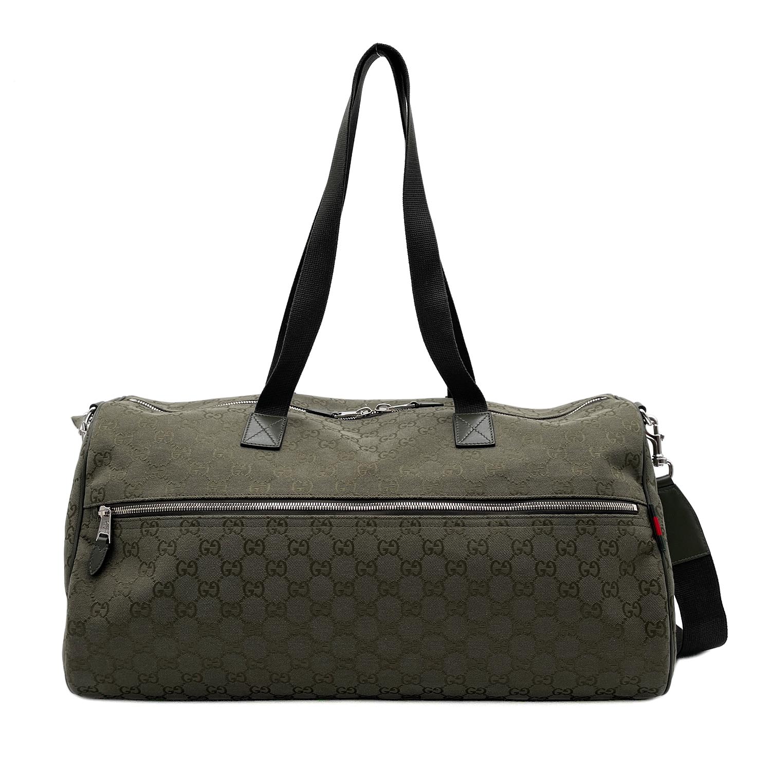 GUCCI グッチ 2WAY ダッフル ボストンバッグ 25SS 834454 GGキャンバス グリーン ユニセックス 【中古】｜AURENE店