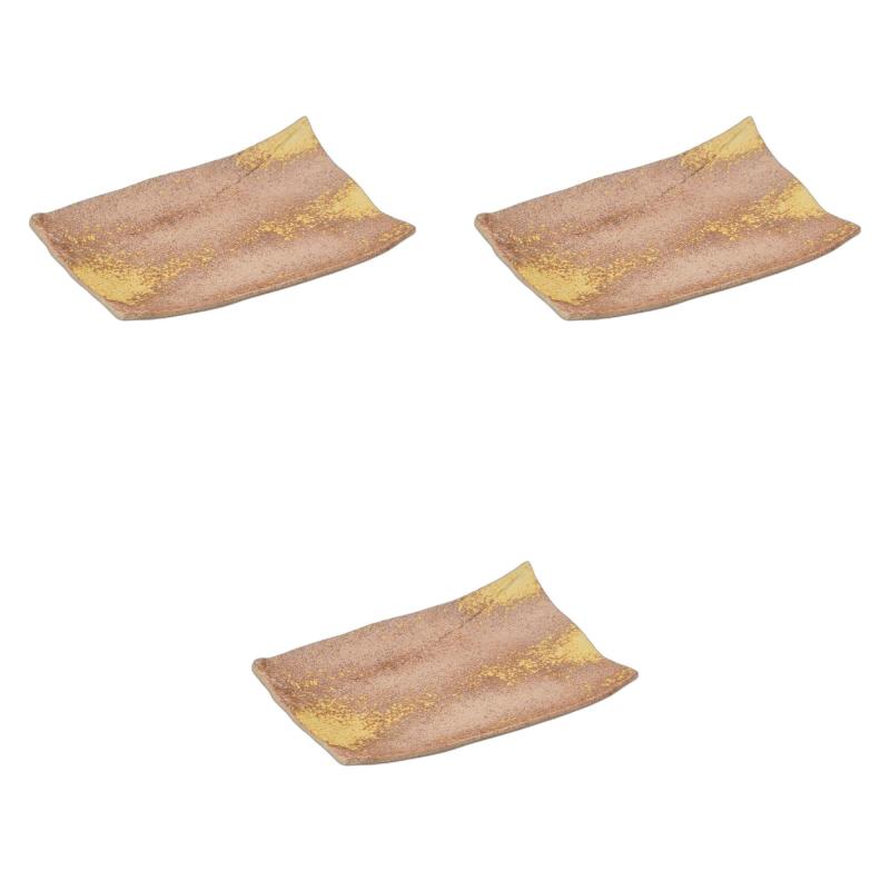 3個セット 美膳しぶき焼物皿 [ 23.7×16×2.7cm ] | 焼物皿陶磁器 セトモノホンポ(Setomonohonpo)