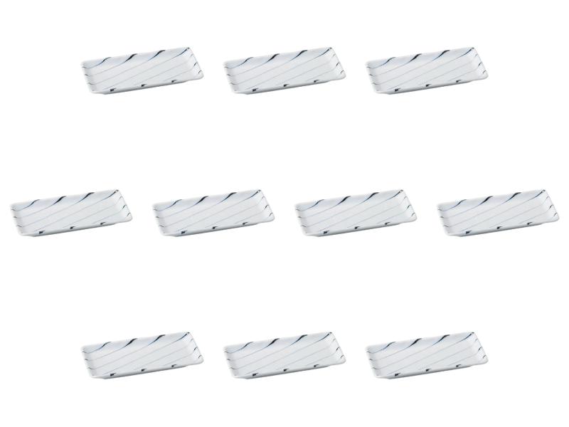 10個セット ストライプ突出皿 [ 21.5×10×2.5cm ] | 突出皿 セトモノホンポ(Setomonohonpo)