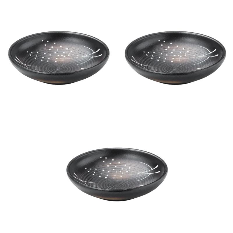 3個セット 黒吹き麦10.0めん鉢 [ 29.6×7.6cm ] | 萬古焼大皿陶器（土物） 萬古焼 セトモノホンポ(Setomonohonpo)