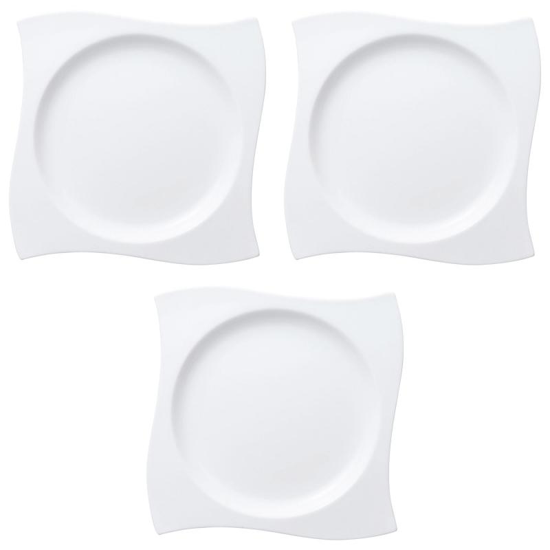 3個セット 満月プレート9.5吋 [ 23.5×23.5×3cm ] | 洋食器中皿 中国製 セトモノホンポ(Setomonohonpo)