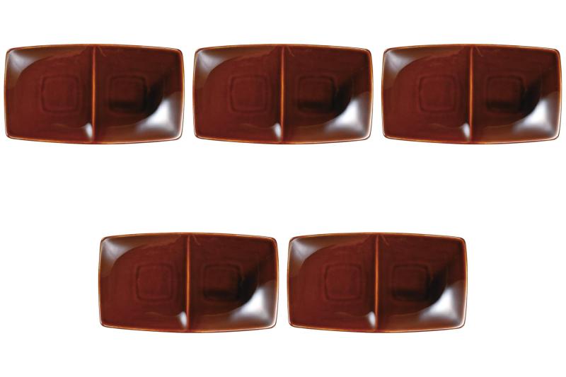 5個セット フリート2プレート（アメ釉） [ 23.7×13.1×3.4cm ] | 洋食器中皿 セトモノホンポ(Setomonohonpo) 8,801円