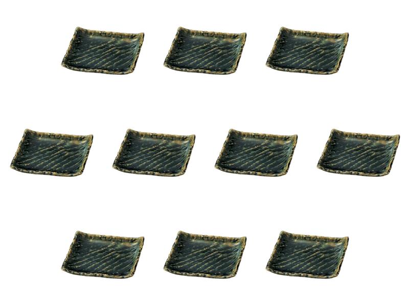 10個セット 織部ソギ角和皿 [ 17×17×2.5cm ] | 取皿 陶器（土物） セトモノホンポ(Setomonohonpo) 15,975円