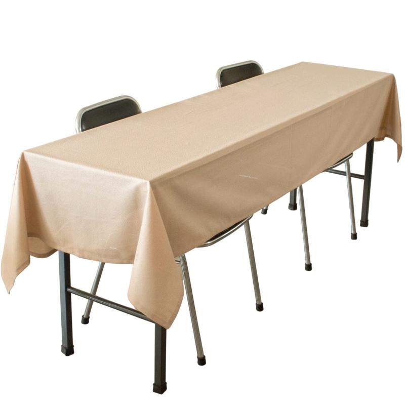 テーブルクロス 長机用 [5枚セット] (日本製 / 120×240cm) 撥水加工 済み (ベージュ/無地) 会議テーブル (イベントや展示会にも) 長方形