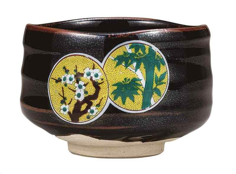 ナカマル『九谷焼』抹茶碗･松竹梅 K9-854