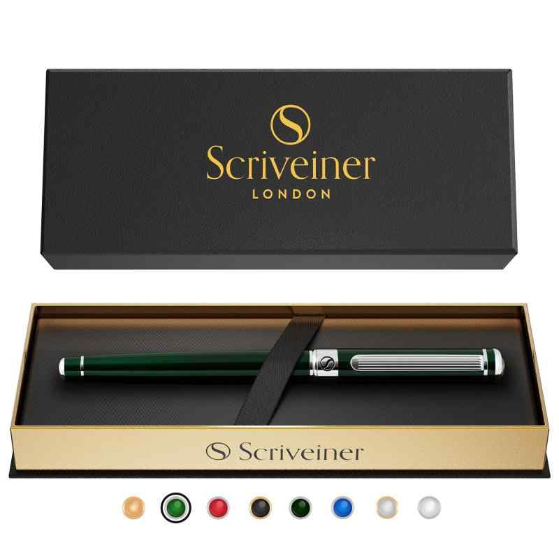 Scriveiner ローラーボールペン - 見事な高級ペン、シュミットインク詰め替え、男性と女性、プロフェッショナル、エグゼクティブオフィス、素敵なペンに最適なローラーボールギフトセット