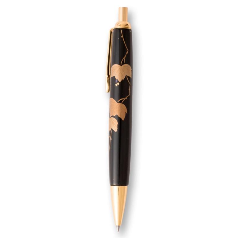 大藤漆器店 輪島塗 ボールペン 黒 蔦蒔絵 WA4-7｜オーロラビジョン