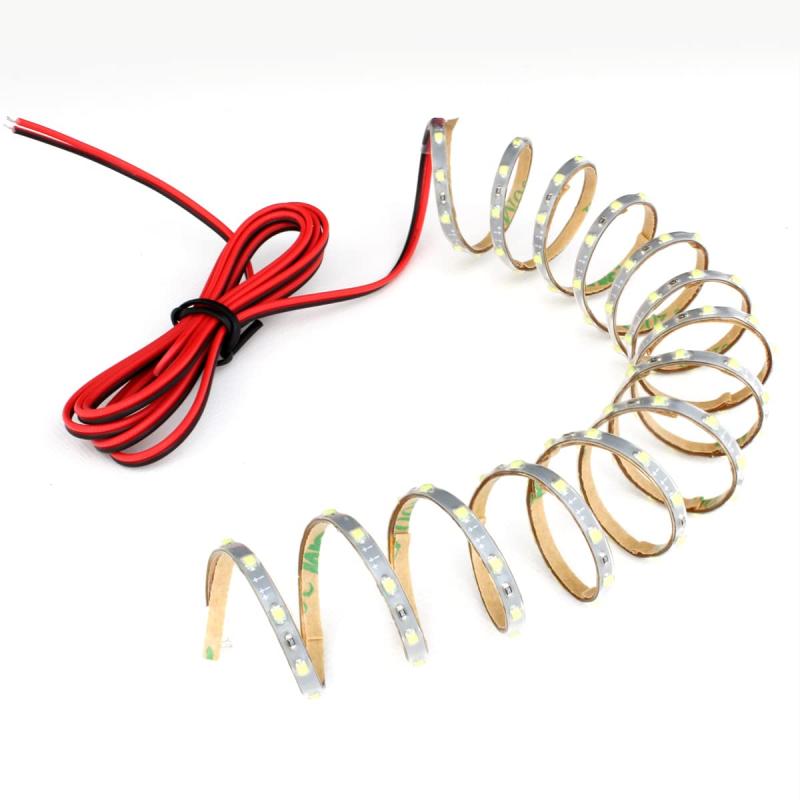 超極細(幅3mm) 高密度(120LED/m) 12V 防水 LED テープライト (灰色ベース) ケーブル1m